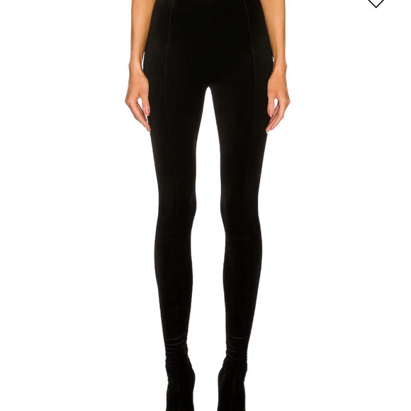 Saint Laurent Black Velvet Skirt with Branded Waistlabel - Picture 10 of 10